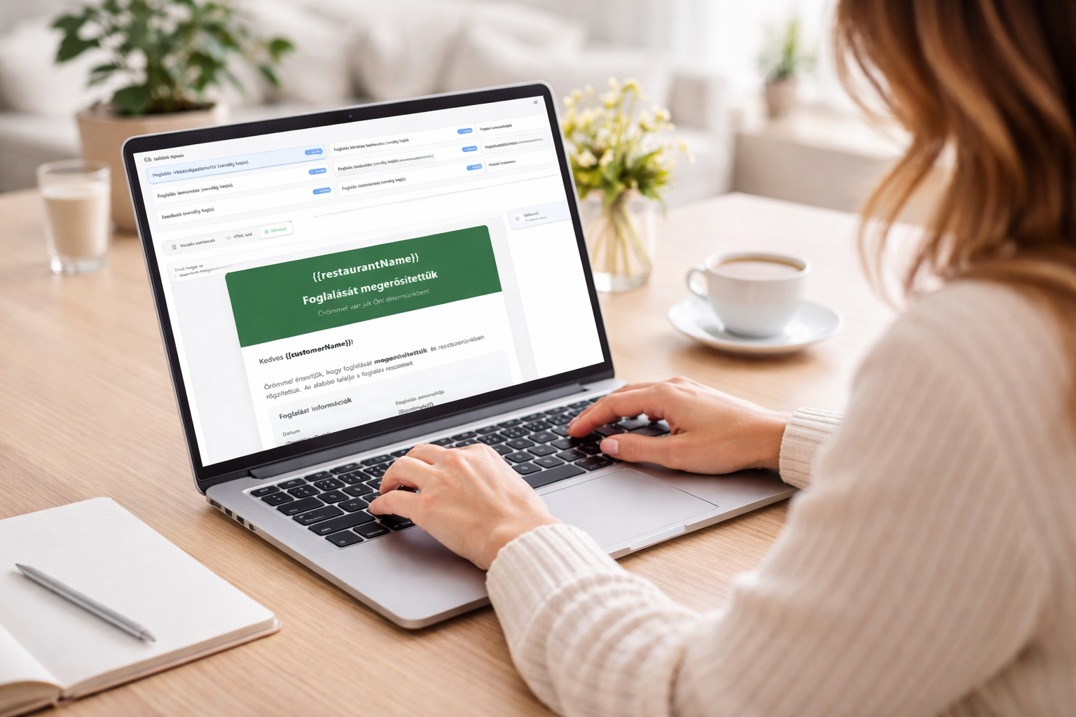 Email szerkesztő előnézet